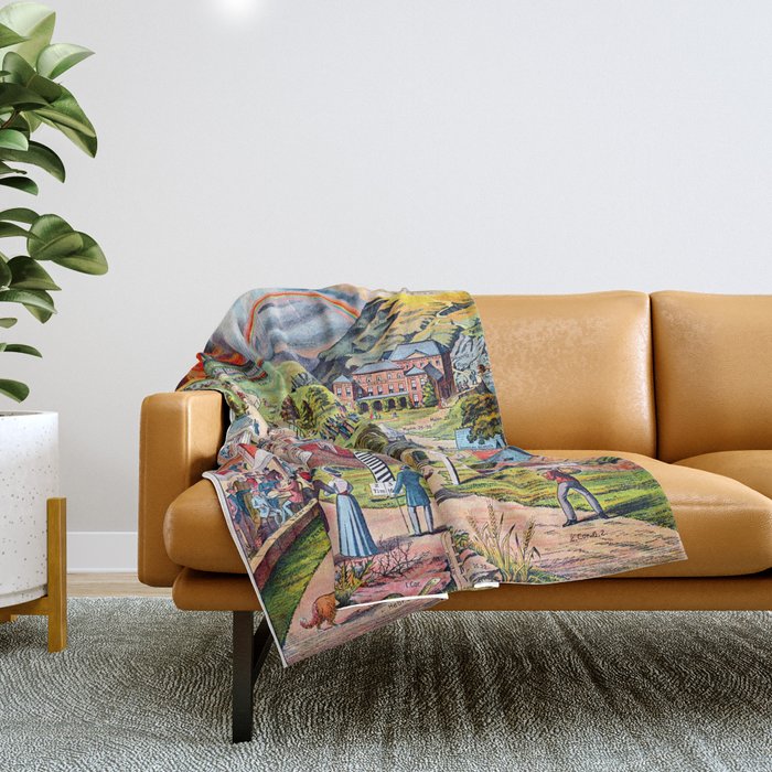 The Broad and Narrow Way Bible Passages Poster Throw Blanket Gallery Image 1