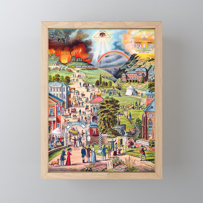 The Broad and Narrow Way Bible Passages Poster Mini Art Print Gallery Image 1