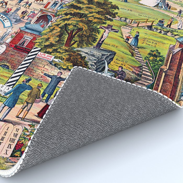 The Broad and Narrow Way Bible Passages Poster Rug Gallery Image 4