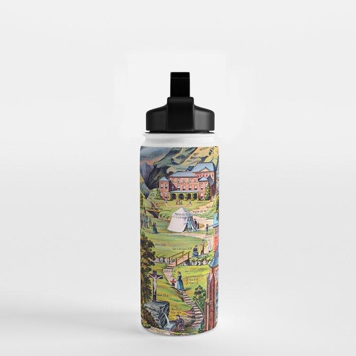 The Broad and Narrow Way Bible Passages Poster Water Bottle Gallery Image 2
