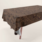 Mandala Dark Chocolate Tablecloth Gallery Image 1
