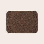 Mandala Dark Chocolate Bath Mat Gallery Image 1