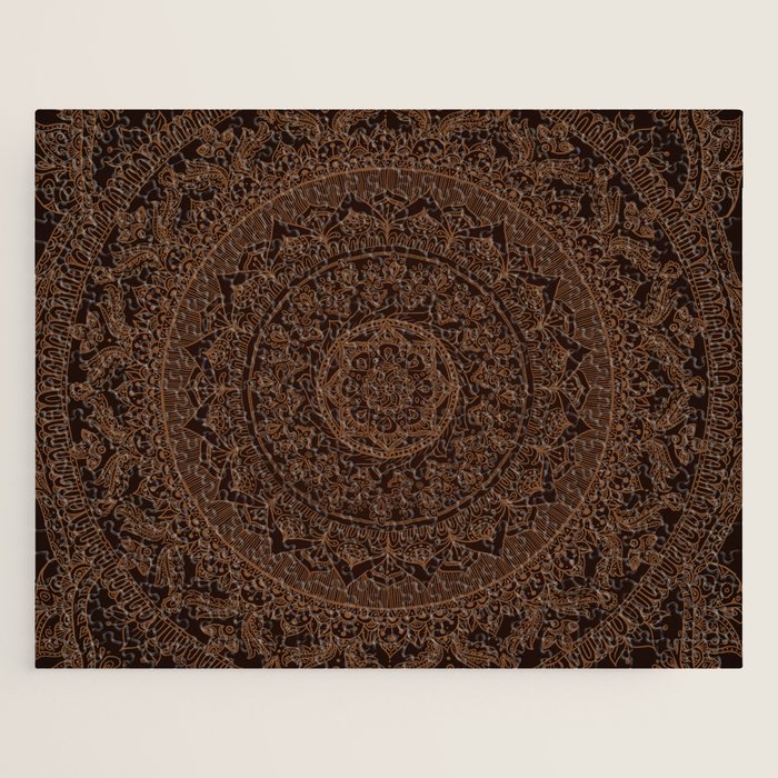 Mandala Dark Chocolate Jigsaw Puzzle Gallery Image 1