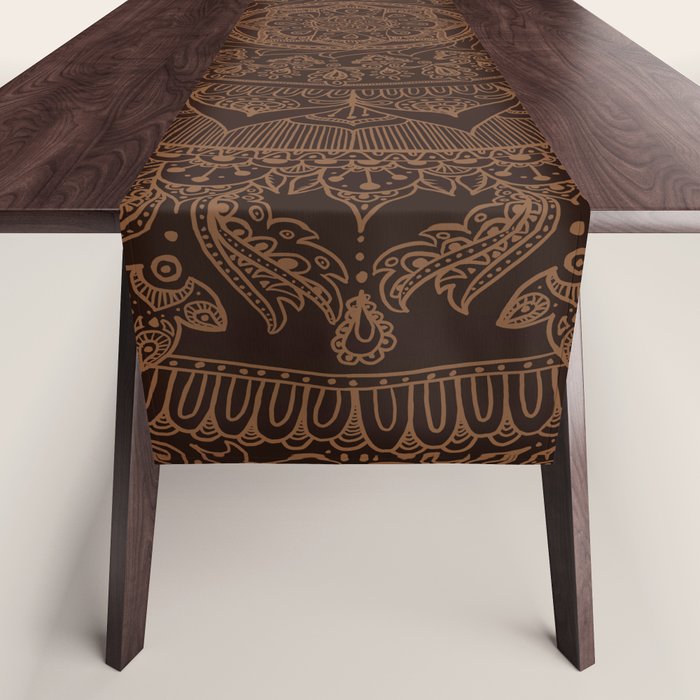 Mandala Dark Chocolate Table Runner Gallery Image 1