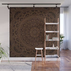 Mandala Dark Chocolate Wall Mural Gallery Image 1