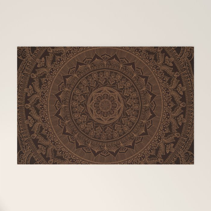 Mandala Dark Chocolate Welcome Mat Gallery Image 1