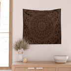 Mandala Dark Chocolate Wall Tapestry Gallery Image 2