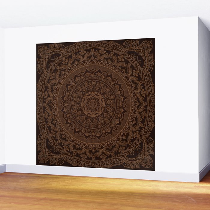 Mandala Dark Chocolate Wall Mural Gallery Image 2