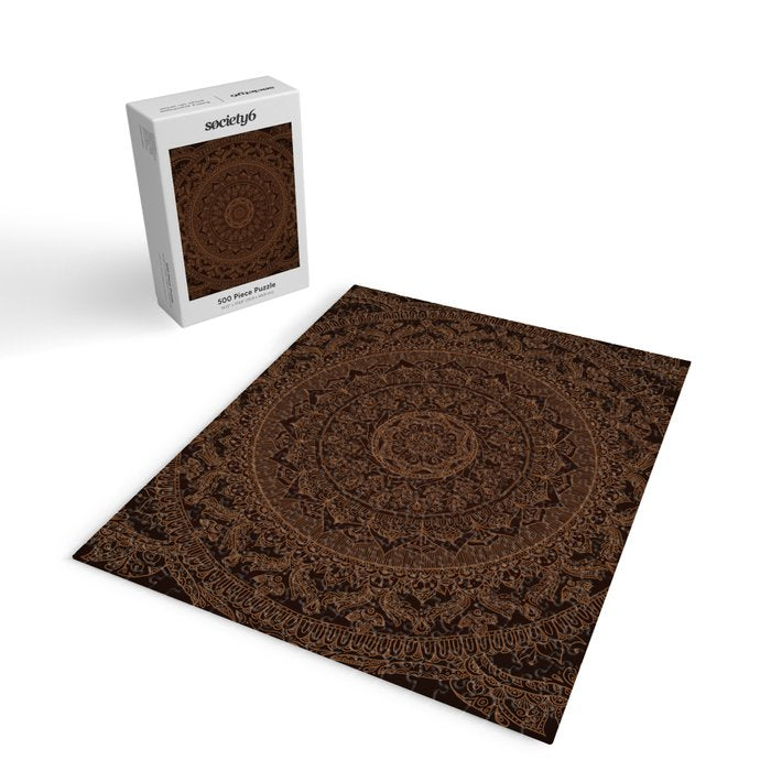 Mandala Dark Chocolate Jigsaw Puzzle Gallery Image 2