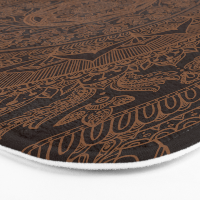 Mandala Dark Chocolate Bath Mat Gallery Image 3