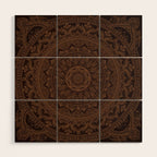 Mandala Dark Chocolate Wood Wall Art Gallery Image 1
