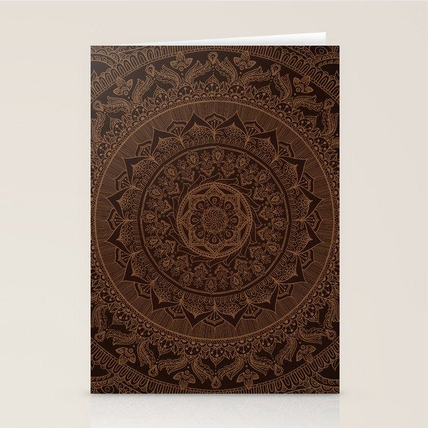 Mandala Dark Chocolate Stationery Card Gallery Image 2