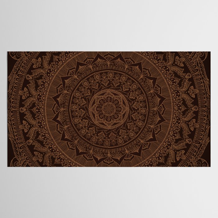 Mandala Dark Chocolate Tablecloth Gallery Image 2