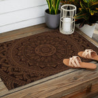 Mandala Dark Chocolate Outdoor Rug Gallery Image 2