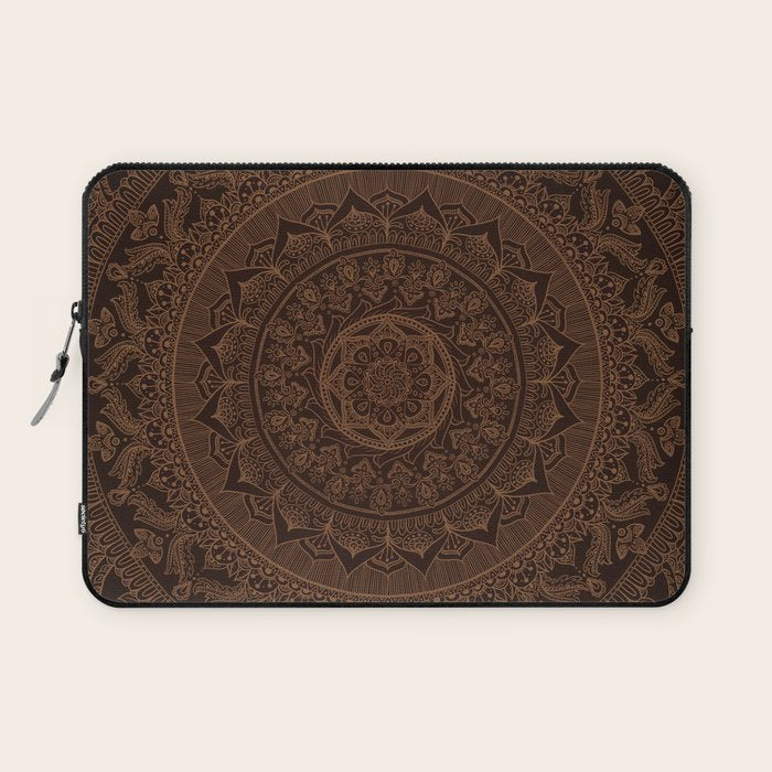 Mandala Dark Chocolate Laptop Sleeve Gallery Image 1