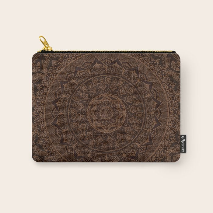 Mandala Dark Chocolate Carry All Pouch Gallery Image 1