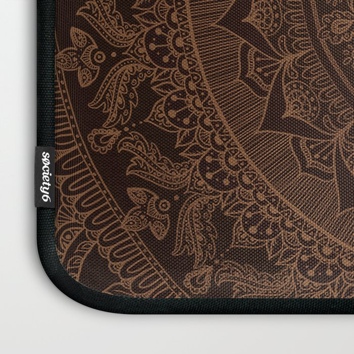 Mandala Dark Chocolate Laptop Sleeve Gallery Image 3