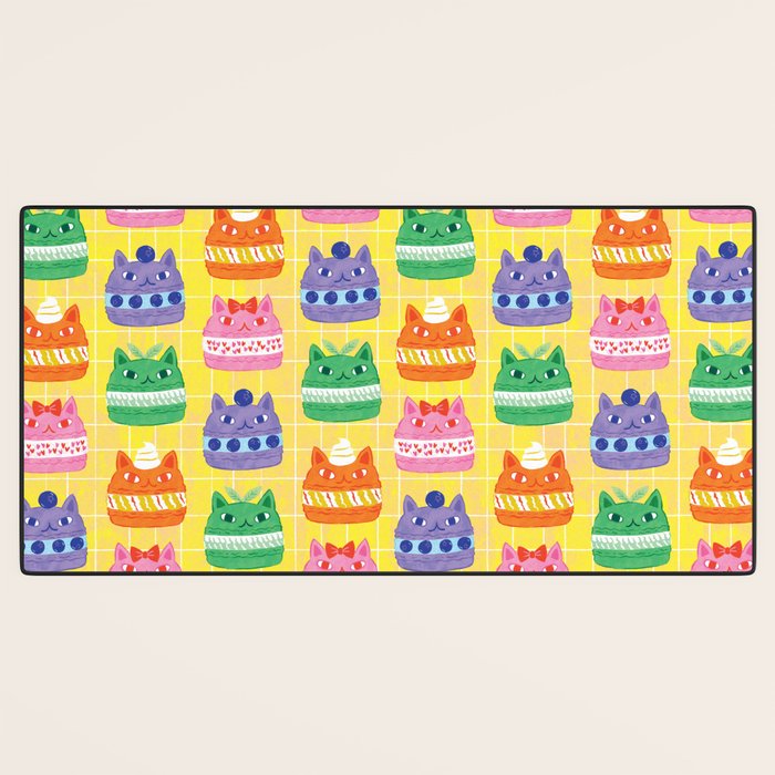 Cat Macaron Desk Mat Gallery Image 3