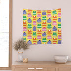Cat Macaron Wall Tapestry Gallery Image 2