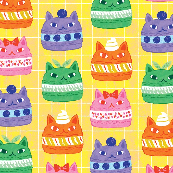 Cat Macaron Coffee Mug Gallery Image 2