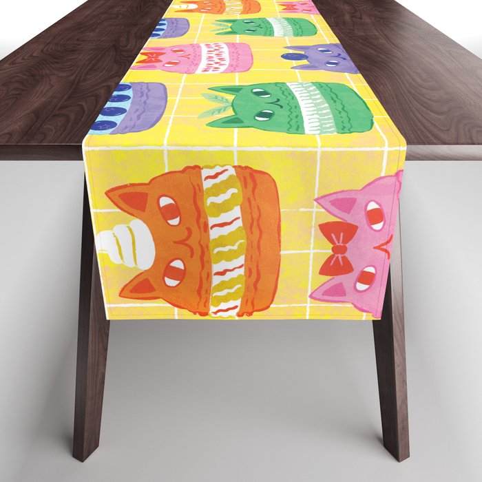 Cat Macaron Table Runner Gallery Image 1