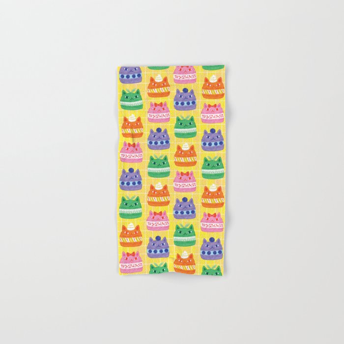 Cat Macaron Bath Towel Gallery Image 1