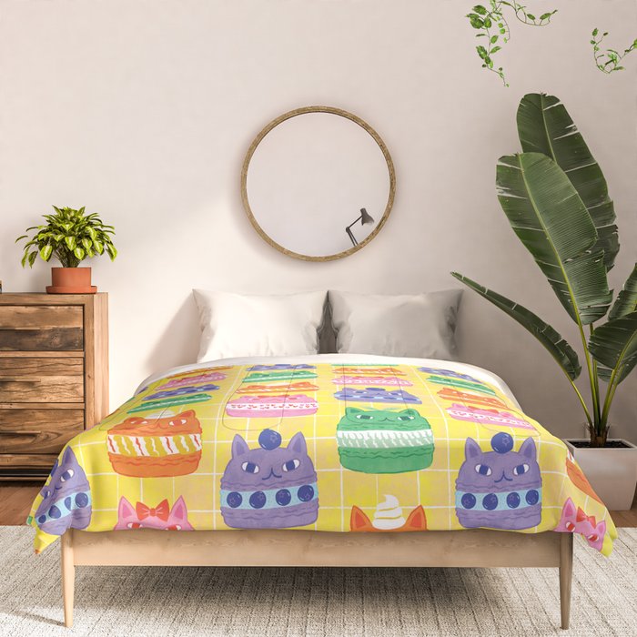 Cat Macaron Comforter Gallery Image 3