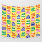 Cat Macaron Wall Tapestry Gallery Image 4