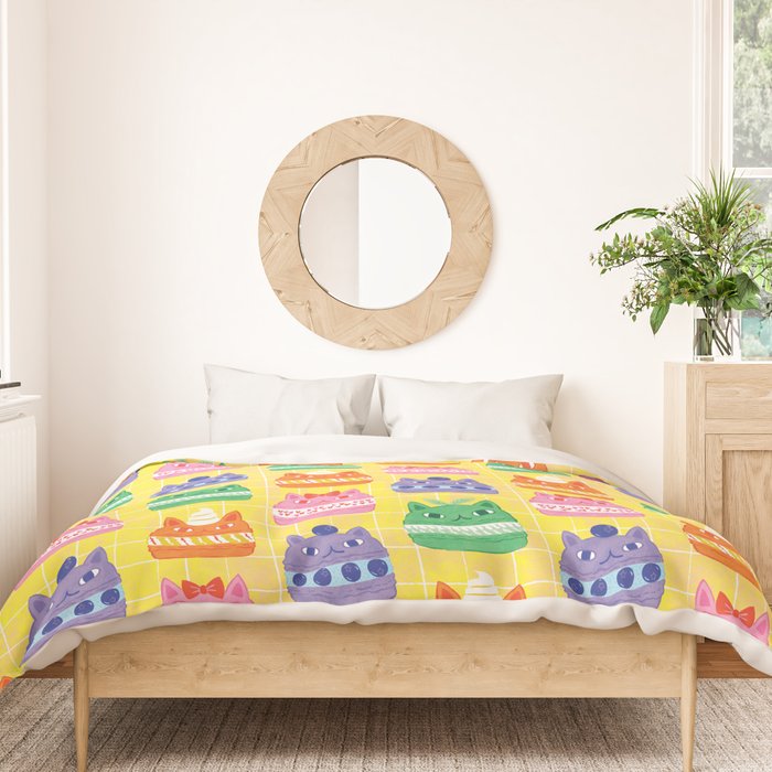 Cat Macaron Duvet Cover Gallery Image 3