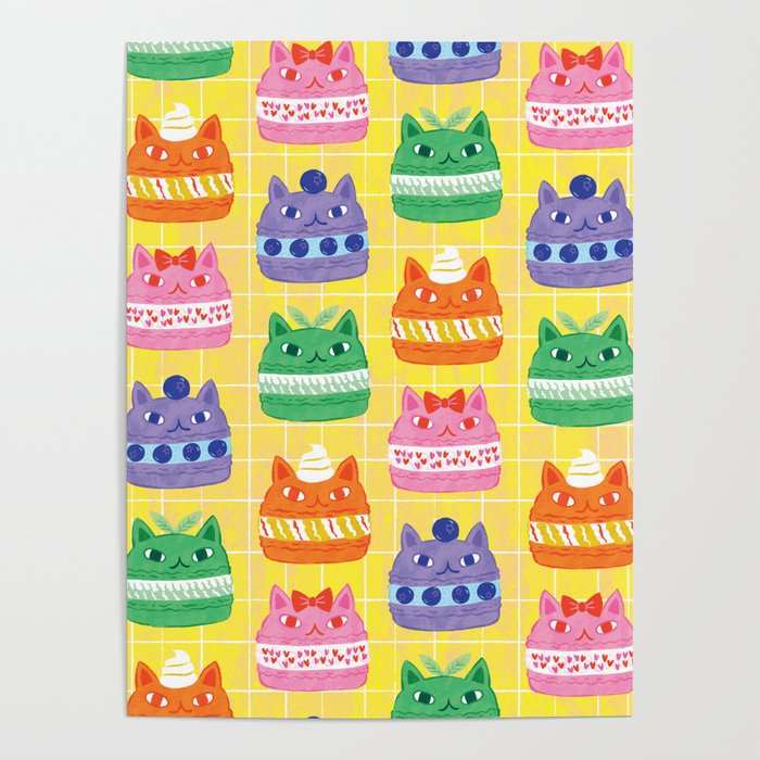 Cat Macaron Poster Gallery Image 4