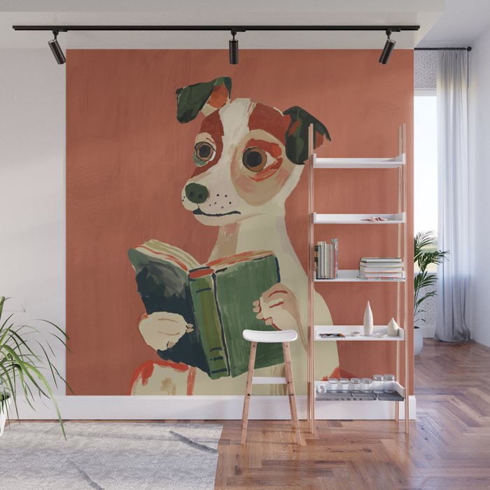 The Bookish Dog Wall Mural Gallery Image 1