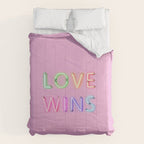 LOVE WINS - Rainbow Neon Comforter Gallery Image 6