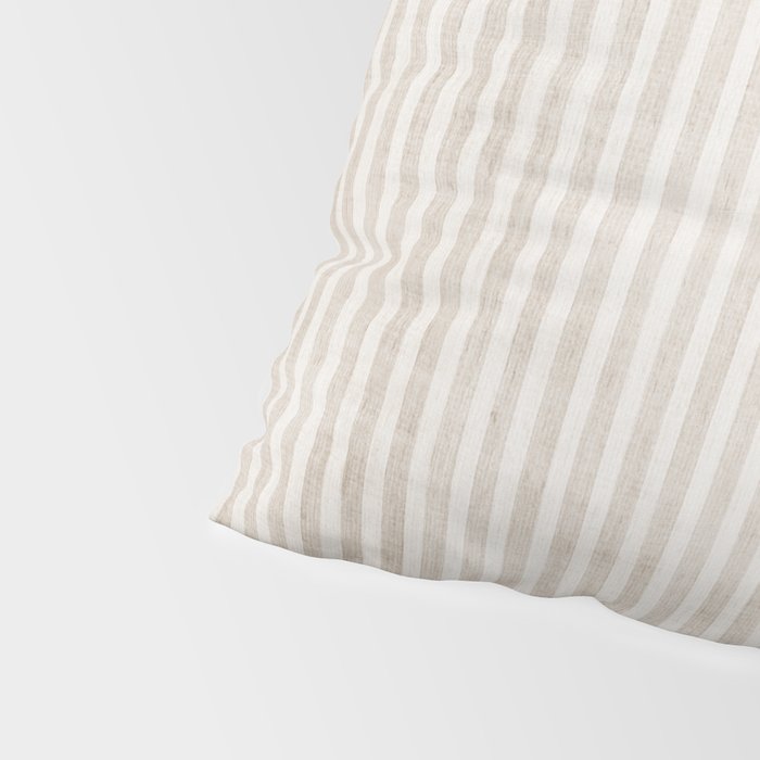 Neutral Light Beige Lines Modern Minimalism Art Pillow Sham Gallery Image 4