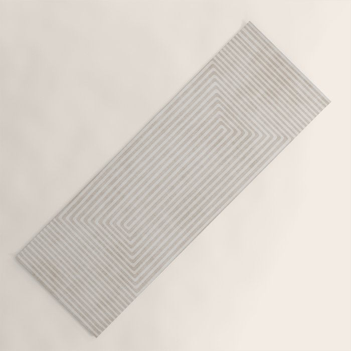 Neutral Light Beige Lines Modern Minimalism Art Yoga Mat Gallery Image 1
