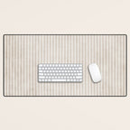 Neutral Light Beige Lines Modern Minimalism Art Desk Mat Gallery Image 1