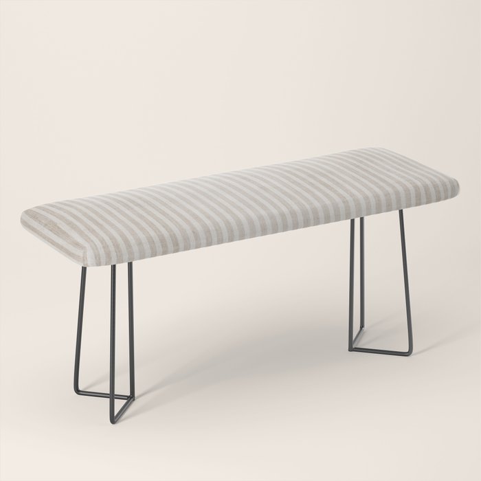 Neutral Light Beige Lines Modern Minimalism Art Bench Gallery Image 1