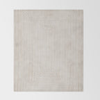 Neutral Light Beige Lines Modern Minimalism Art Throw Blanket Gallery Image 2