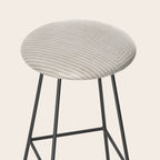Neutral Light Beige Lines Modern Minimalism Art Stool Gallery Image 2