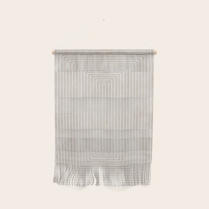 Neutral Light Beige Lines Modern Minimalism Art Wall Hanging Gallery Image 1
