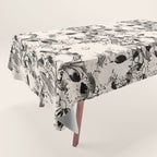 black and white garden Tablecloth Gallery Image 1