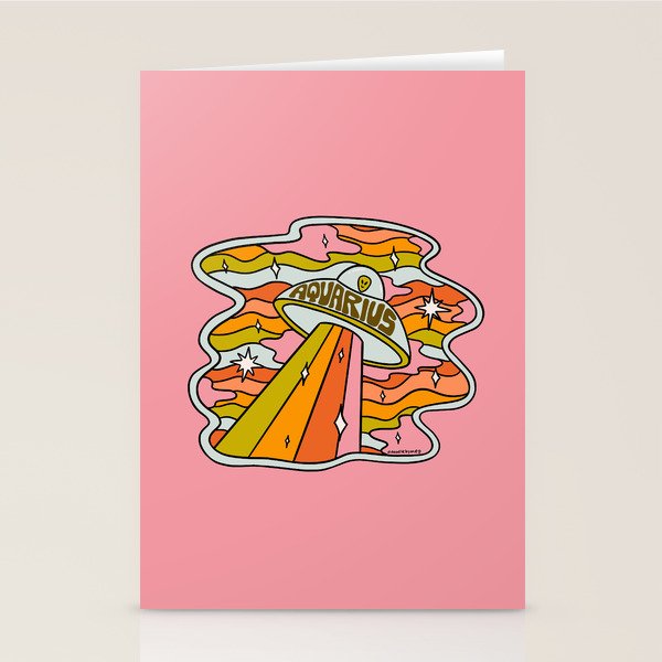 Aquarius UFO Stationery Card Gallery Image 2