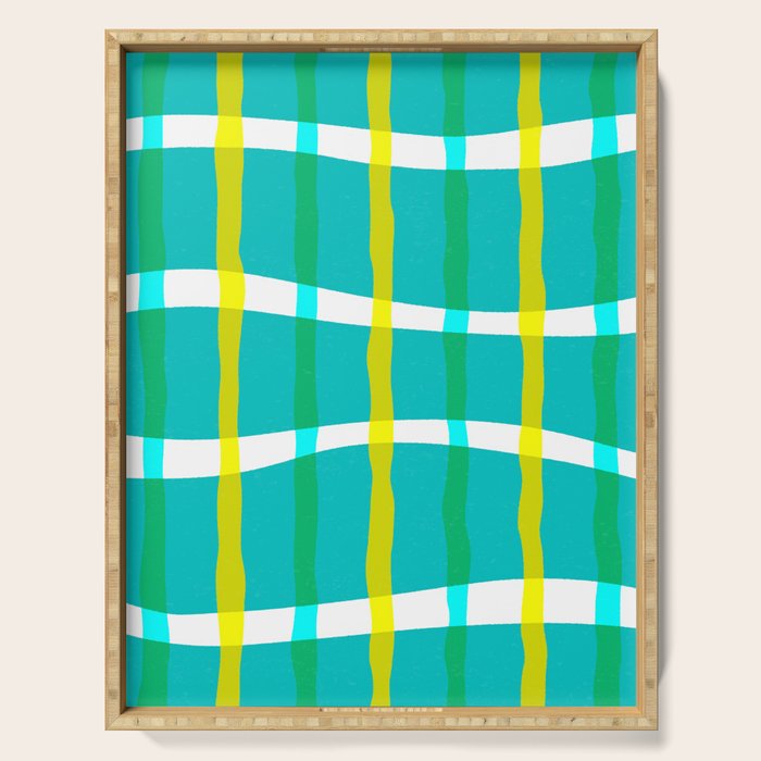 Groovy Plaid Serving Tray Gallery Image 1