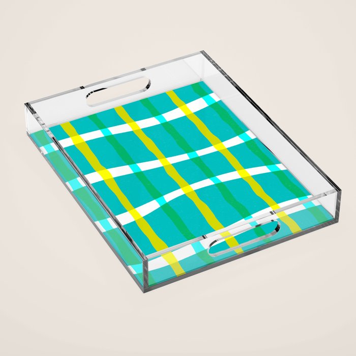 Groovy Plaid Acrylic Tray Gallery Image 1