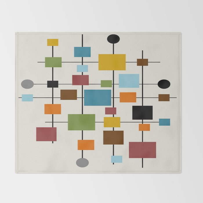 Mid-Century Modern Art 1.3 Throw Blanket Gallery Image 2