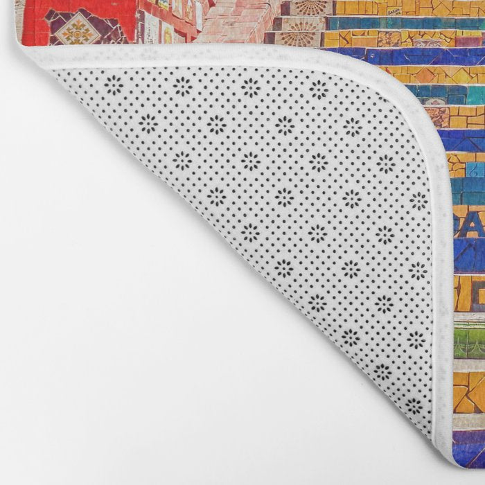 Rio de Janeiro, favela Eseadaria Selarron colorful painted stairway Brazil color landscape photographic photography / photograph Bath Mat Gallery Image 2