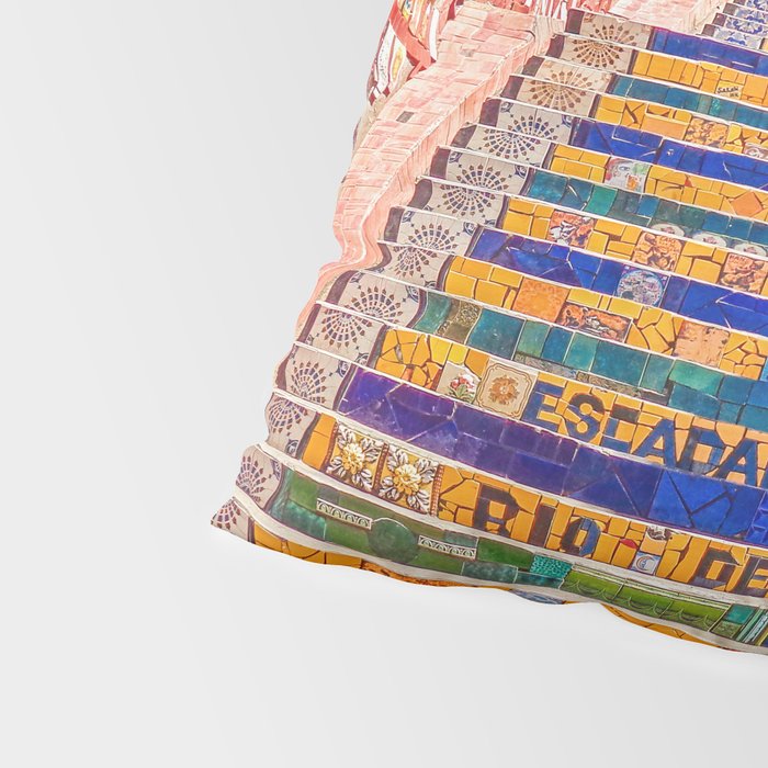 Rio de Janeiro, favela Eseadaria Selarron colorful painted stairway Brazil color landscape photographic photography / photograph Pillow Sham Gallery Image 4
