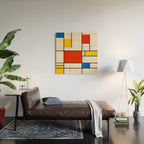 Retro Geometry: Mondrian Edition Wood Wall Art Gallery Image 2