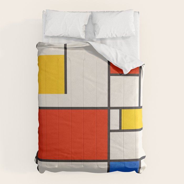 Retro Geometry: Mondrian Edition Comforter Gallery Image 1