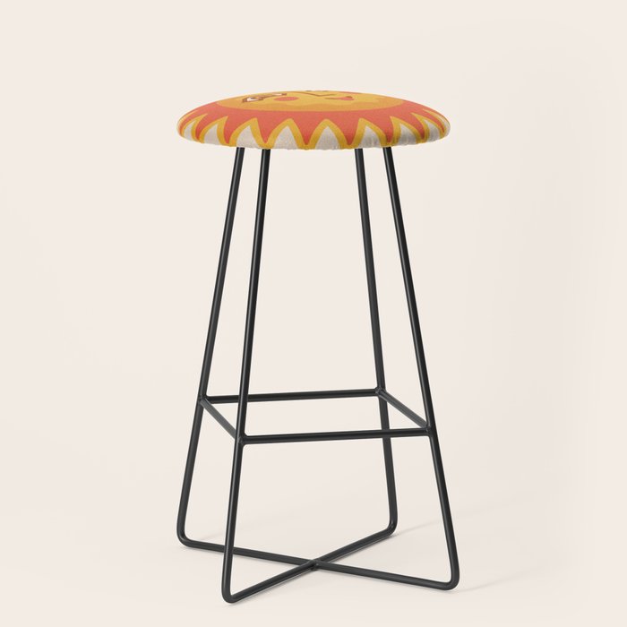 Sunshine Faces - Retro Stool Gallery Image 1