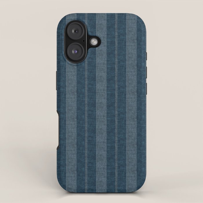 ivy stripes - navy blue iPhone Case Gallery Image 1